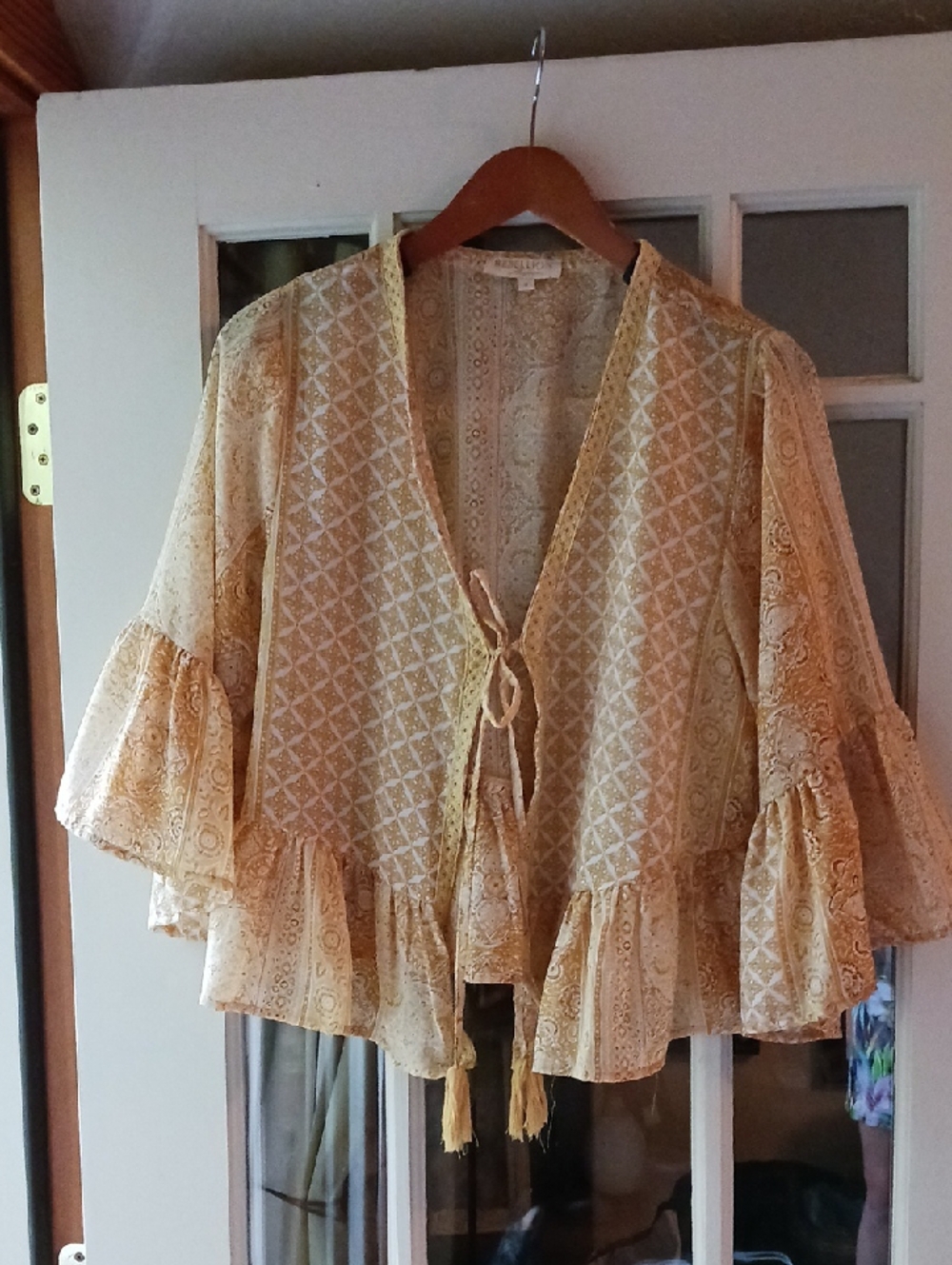 Boho Flowy Sheer Short Cover Up Blouse